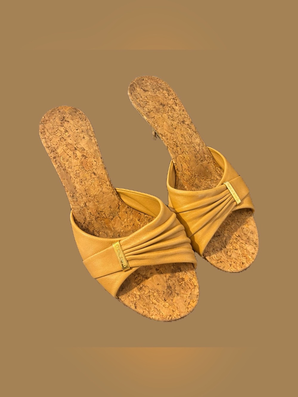 Chanel Beige Cork Mules size 35.5